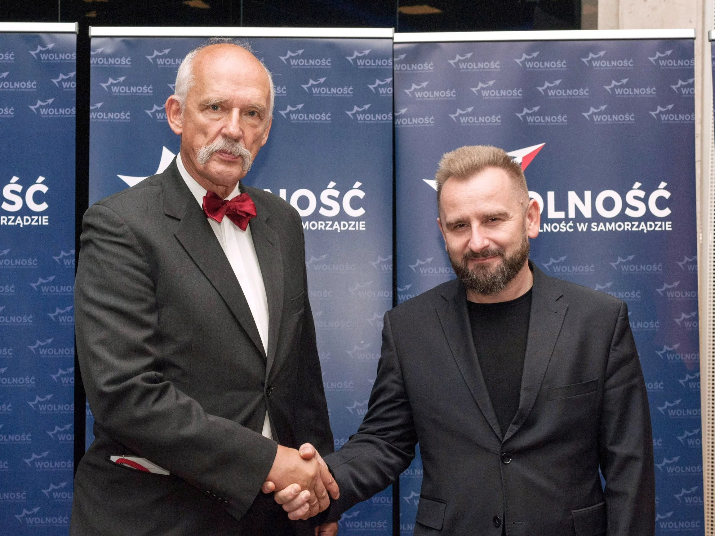 Janusz Korwin Mikke i Piotr Liroy-Marzec