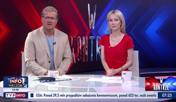 Jarosław Jakimowicz i Magdalena Ogórek w TVP Info
