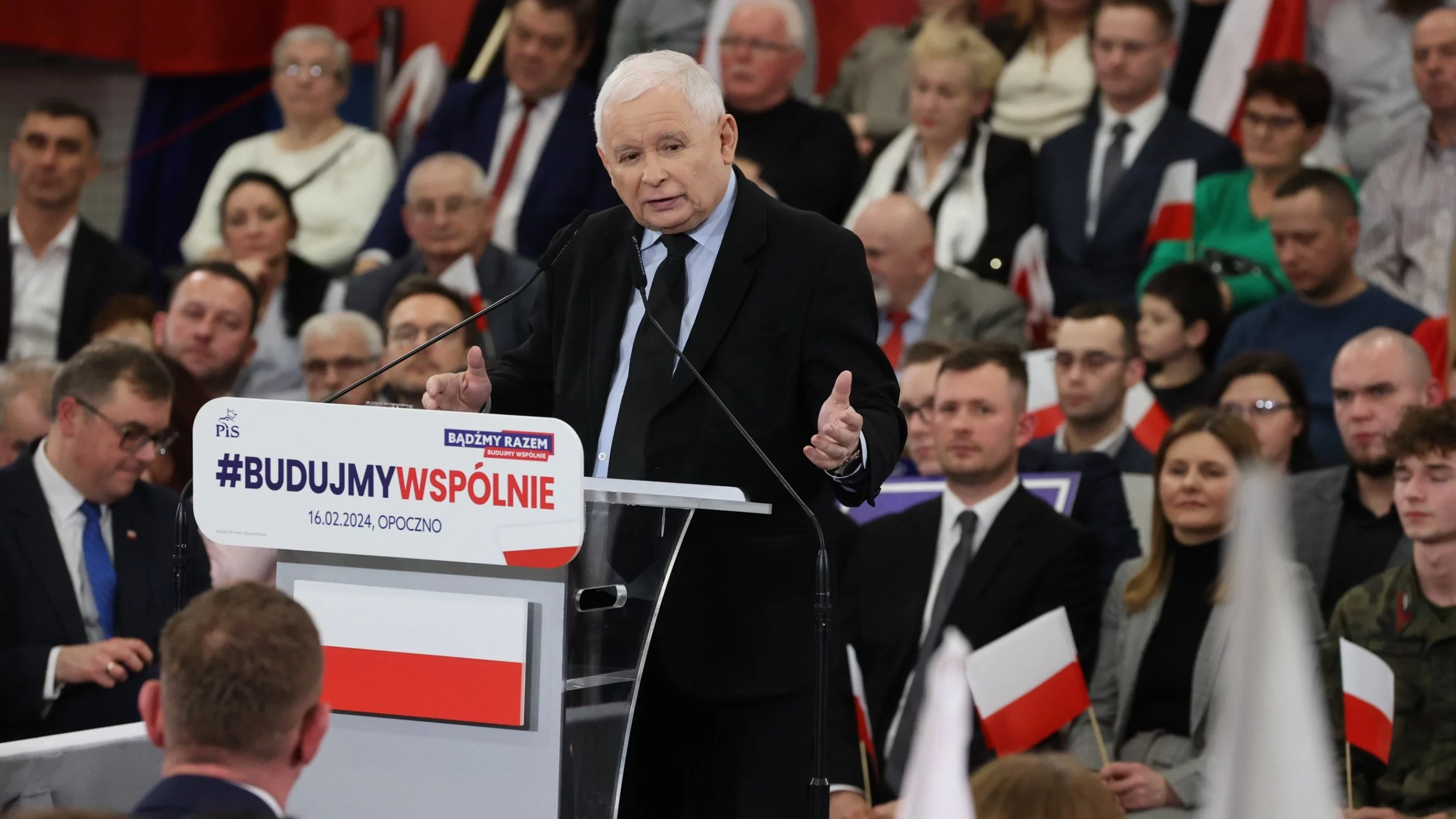 Jarosław Kaczyński na spotkaniu w Opocznie