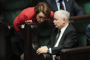 Jarosław Kaczyński i Anna Zalewska