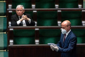 Jarosław Kaczyński i Borys Budka