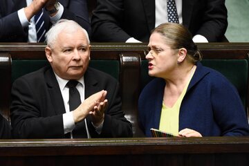 Jarosław Kaczyński i Krystyna Pawłowicz