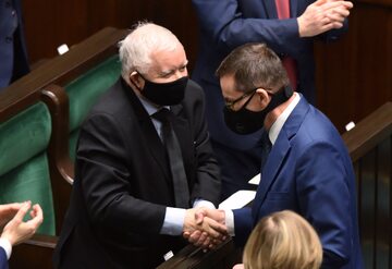 Jarosław Kaczyński i Mateusz Morawiecki