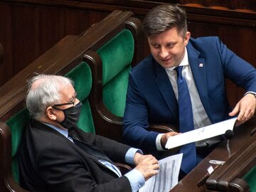 Jarosław Kaczyński i Michał Dworczyk