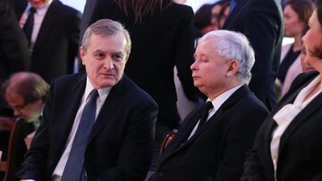Jarosław Kaczyński i Piotr Gliński
