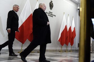 Jarosław Kaczyński i Stanisław Karczewski