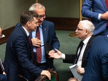 Jarosław Kaczyński i Zbigniew Ziobro w Sejmie