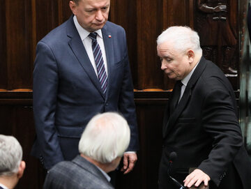Jarosław Kaczyński, Mariusz Błaszczak, Ryszard Terlecki i Marek Suski