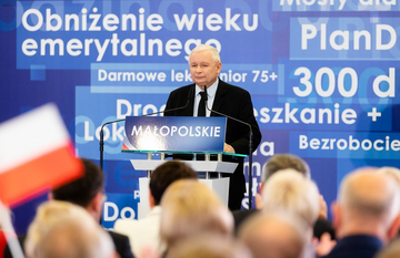 Jarosław Kaczyński na konwencji PiS w Krakowie