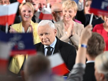 Jarosław Kaczyński na konwencji PiS we Wrocławiu