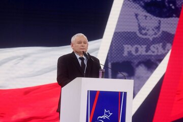 Jarosław Kaczyński na konwencji PiS