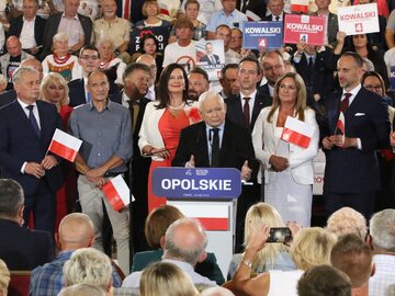 Jarosław Kaczyński na konwencji wojewódzkiej PIS w Opolu