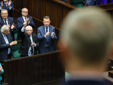 Jarosław Kaczyński na sali sejmowej