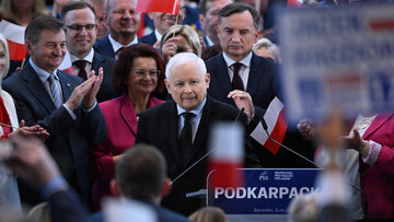 Jarosław Kaczyński na spotkaniu w Jasionce