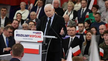 Jarosław Kaczyński na spotkaniu w Opocznie