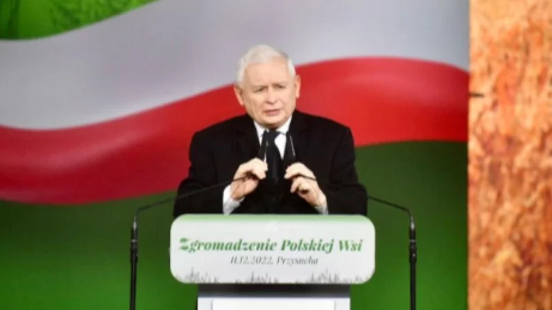 Jarosław Kaczyński na konwencji PiS w Przysusze