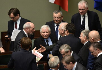 Jarosław Kaczyński podczas posiedzenia Sejmu