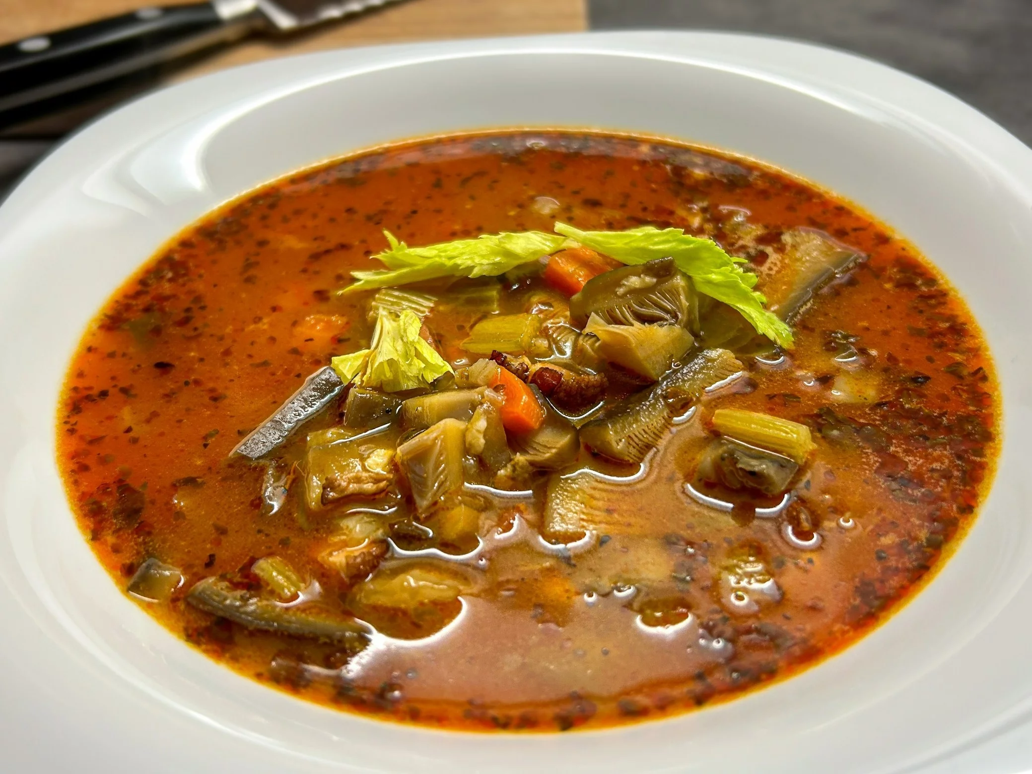 Flaczki z boczniaków