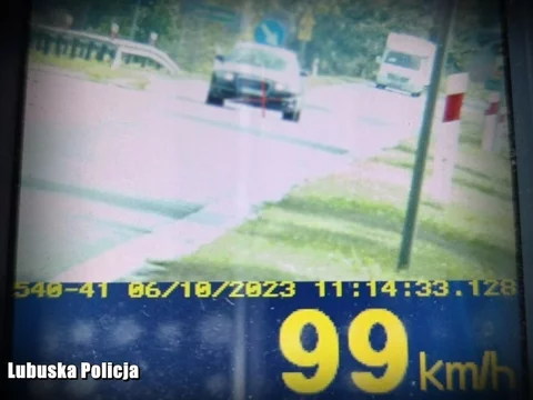 Przekroczenie prędkości w Żaganiu