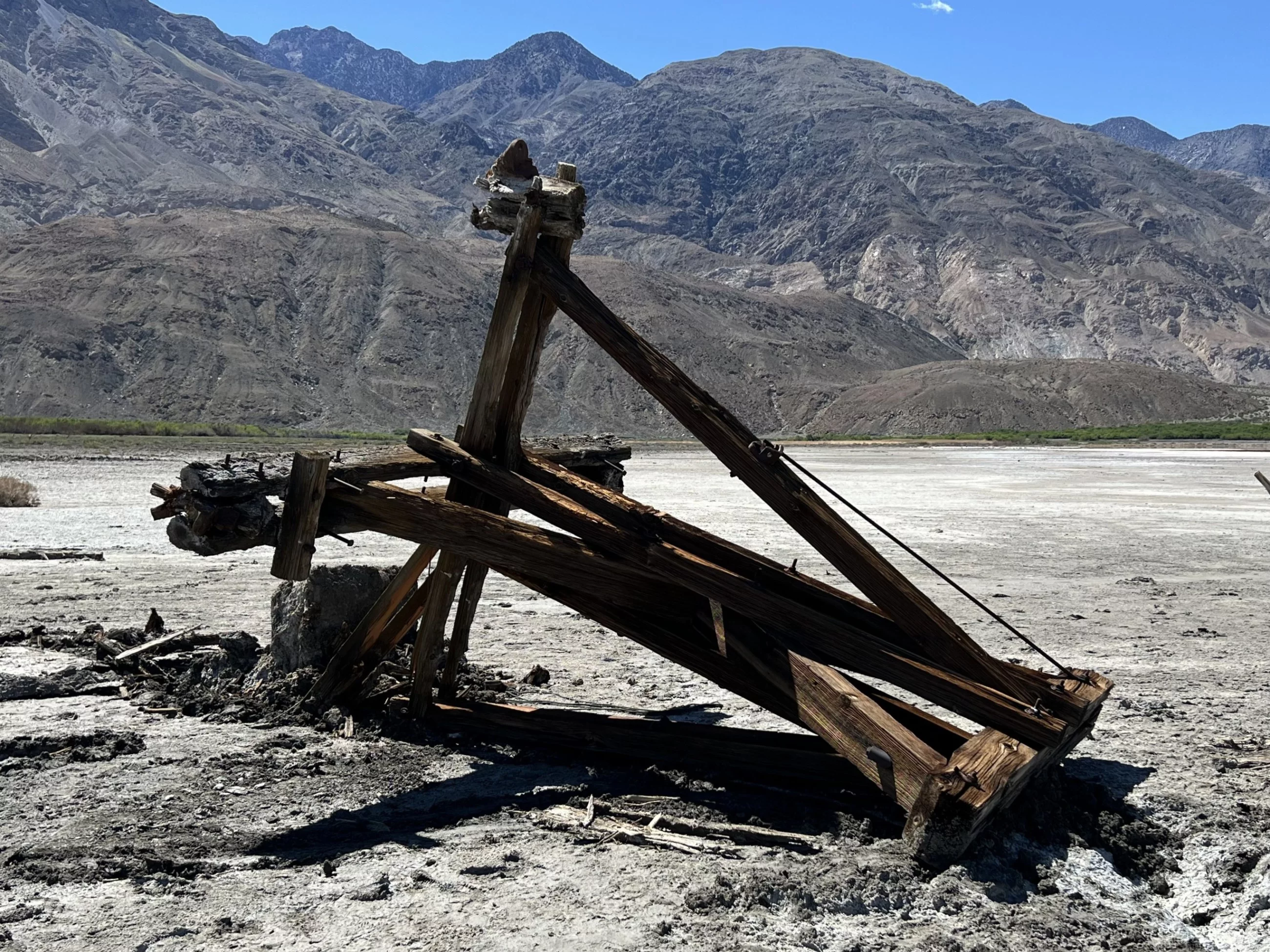 Wieża nr 1 tramwaju solnego Saline Valley