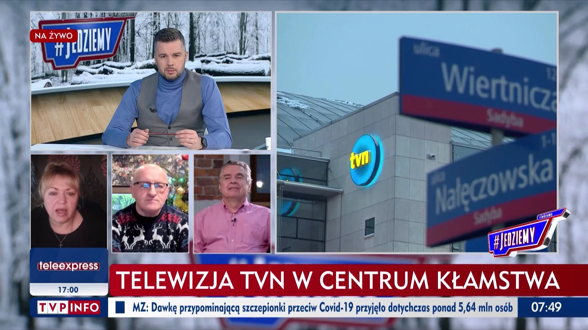 Kadr z programu „#Jedziemy” w TVP Info