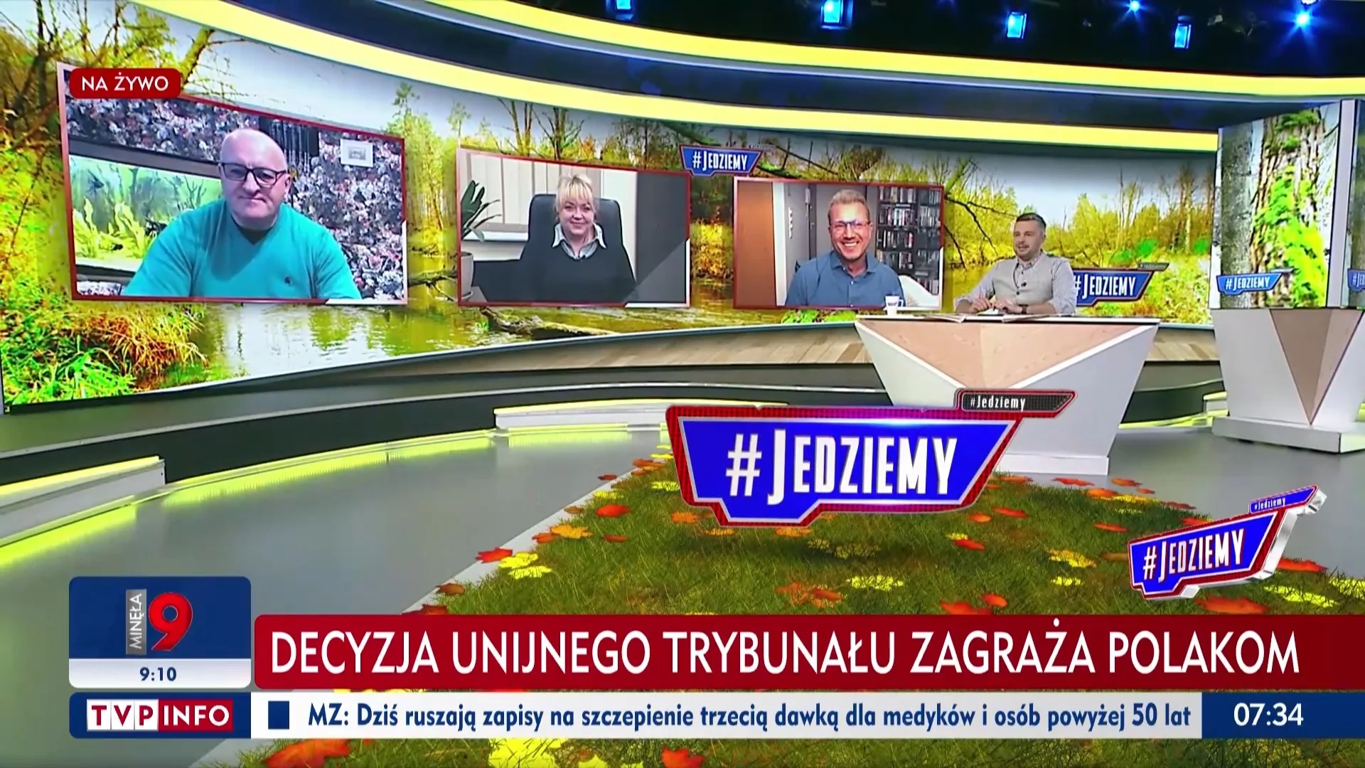 Kadr z programu „#Jedziemy” w TVP Info