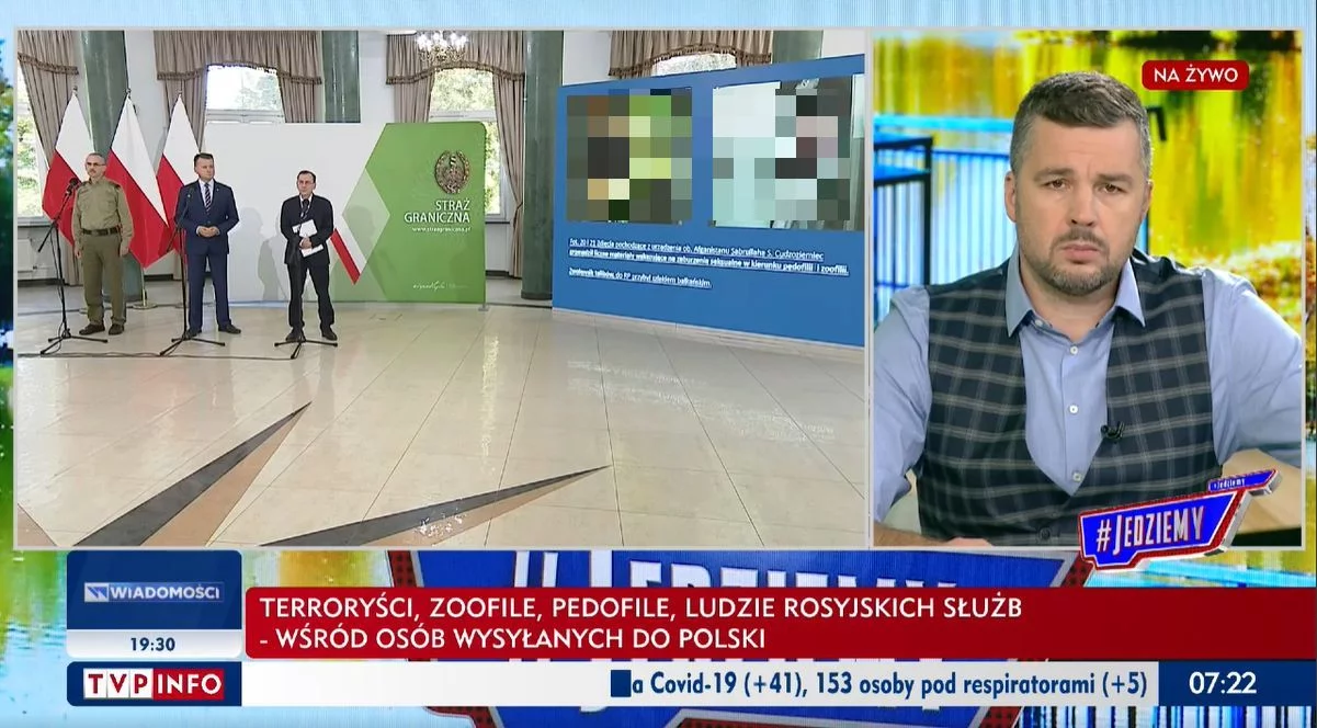 Fragmenty konferencji ministrów w TVP Info