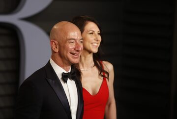 Jeff Bezos z żoną