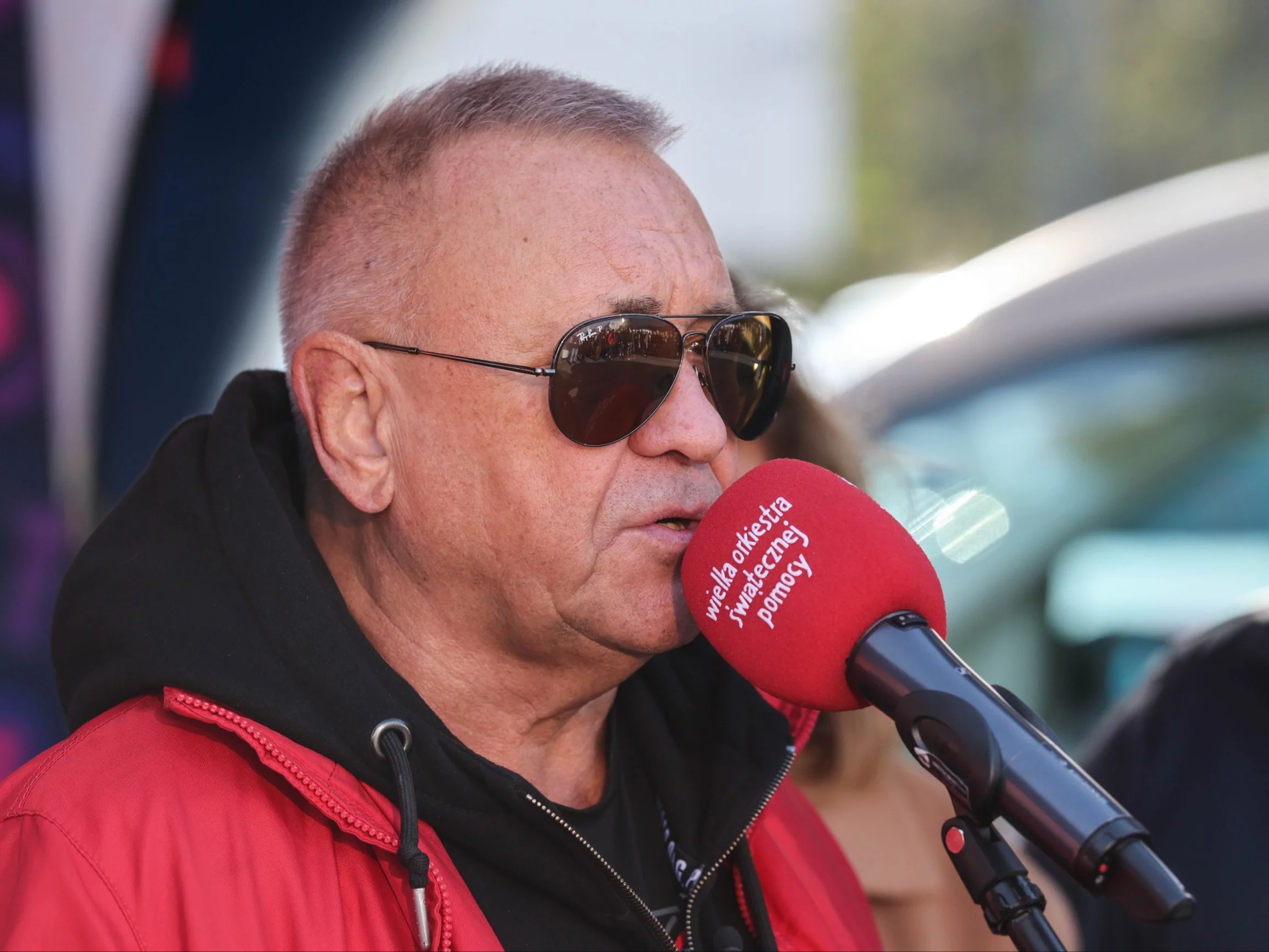 Jurek Owsiak podczas ogłoszenia celu 34. Finału WOŚP