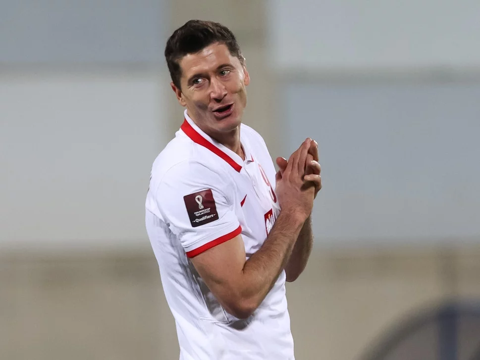 Robert Lewandowski w meczu z Andorą