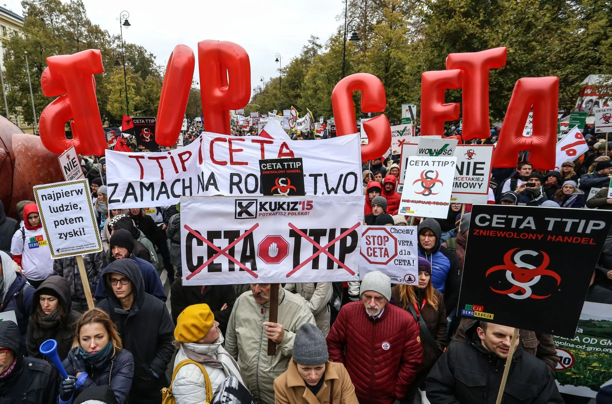 Protest przeciwko CETA