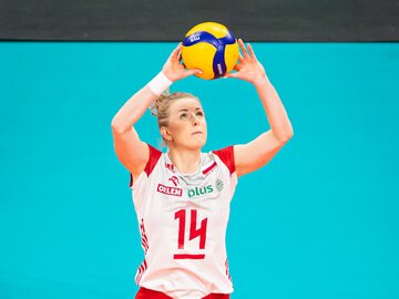 Joanna Wołosz podczas meczu reprezentacji Polski