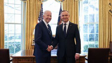 Joe Biden i Andrzej Duda w Białym Domu