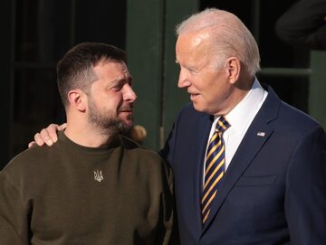 Joe Biden i Wołodymyr Zełenski w USA