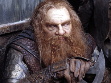 John Rhys-Davies jako Gimli w filmie „Władca pierścieni: Dwie wieże”