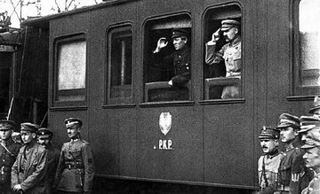 Józef Piłsudski i Symon Petlura w Winnicy. Wyprawa kijowska kwiecień 1920
