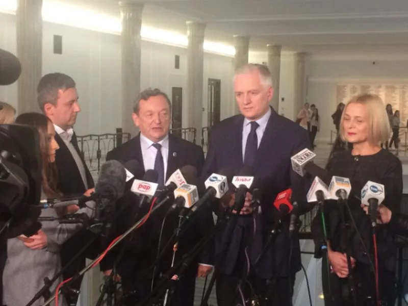 Konferencja Jarosława Gowina i senatora Józefa Zająca