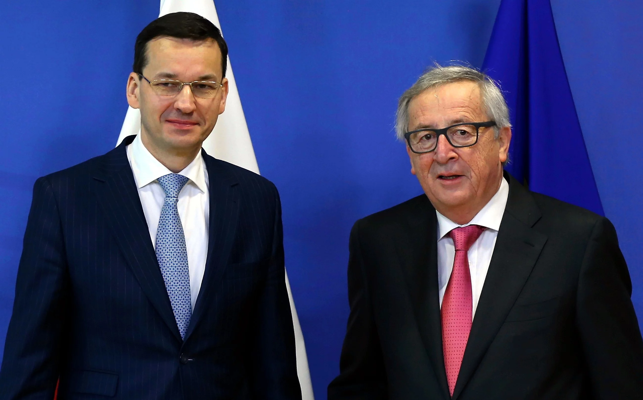Mateusz Morawiecki i Jean-Claude Juncker
