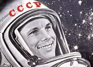 Jurij Gagarin na radzieckim plakacie propagandowym