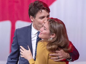 Justin Trudeau z żoną