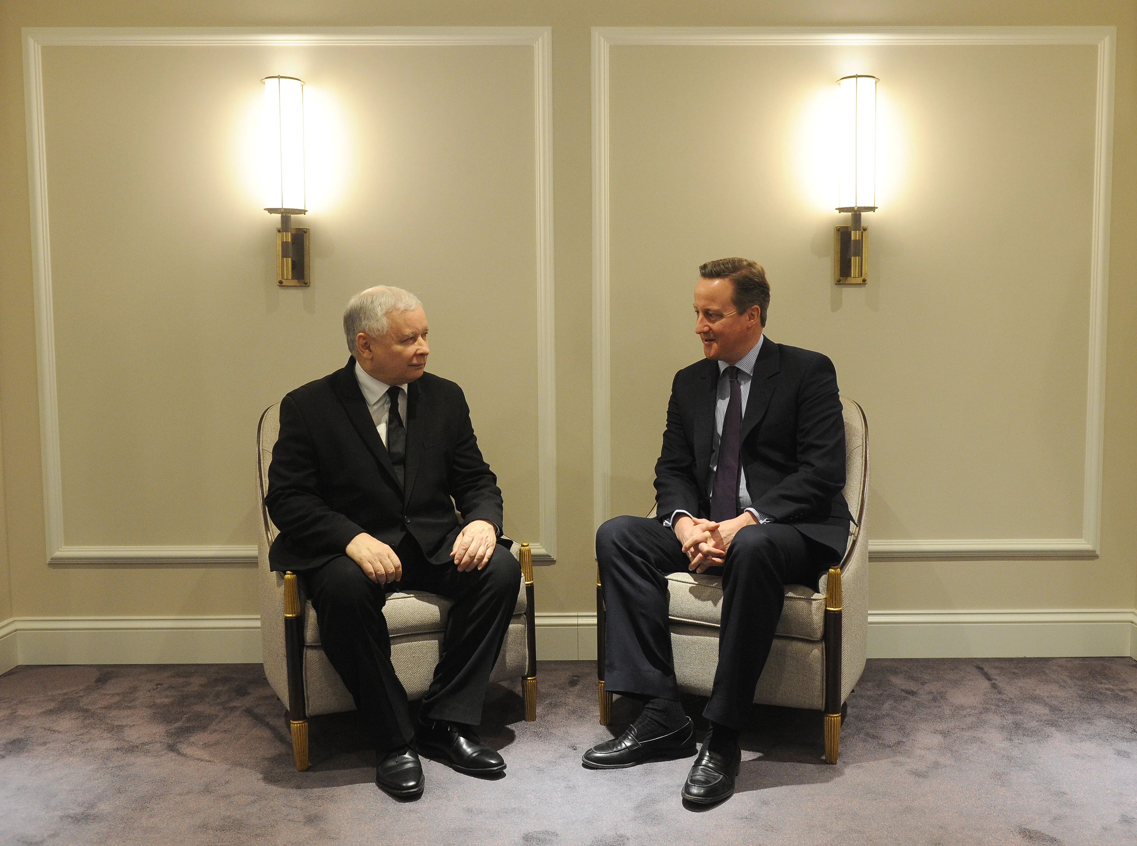 Jarosław Kaczyński i David Cameron