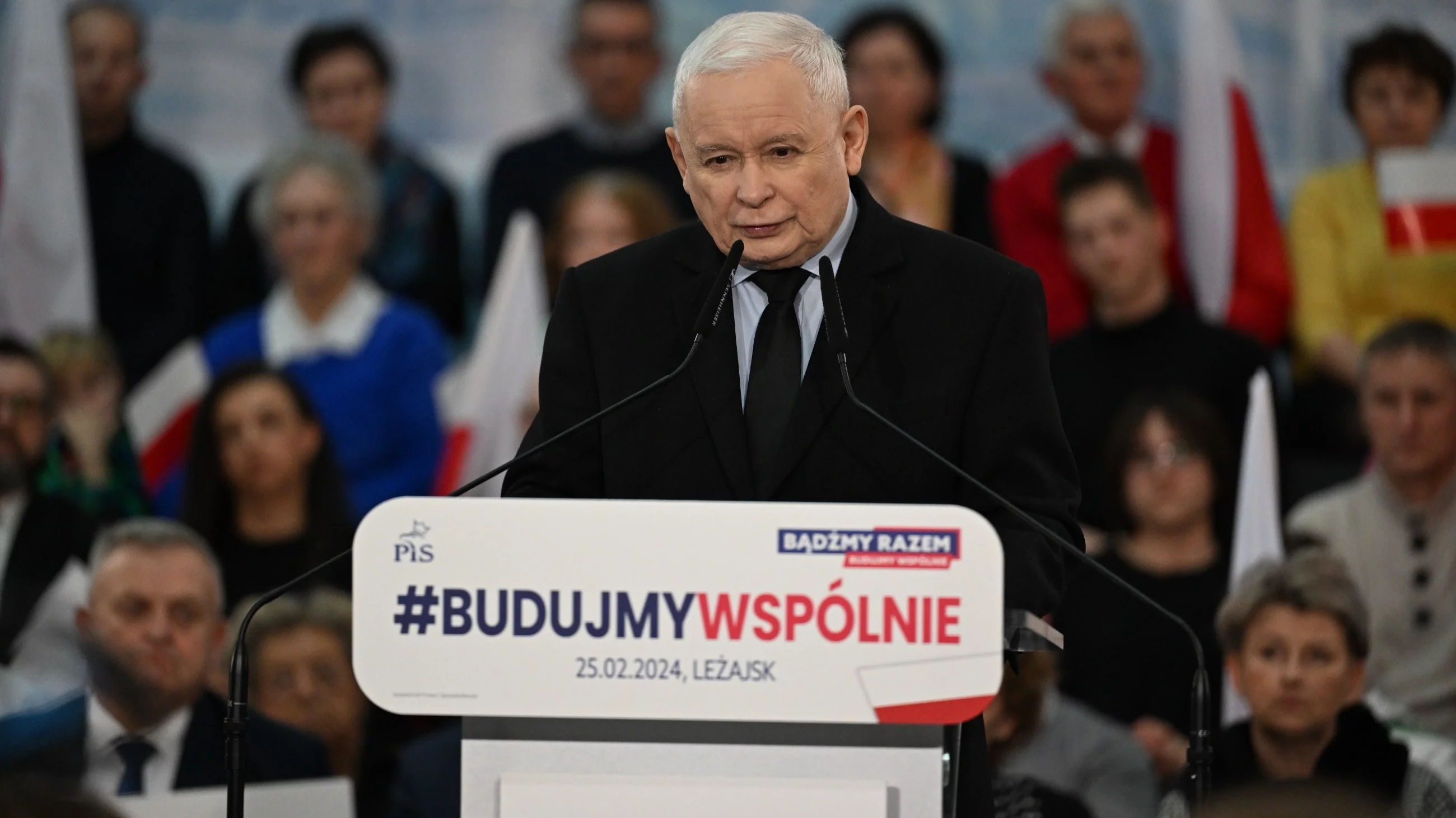 Jarosław Kaczyński na spotkaniu z mieszkańcami Leżajska