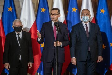 Kaczyński, Morawiecki, Sasin