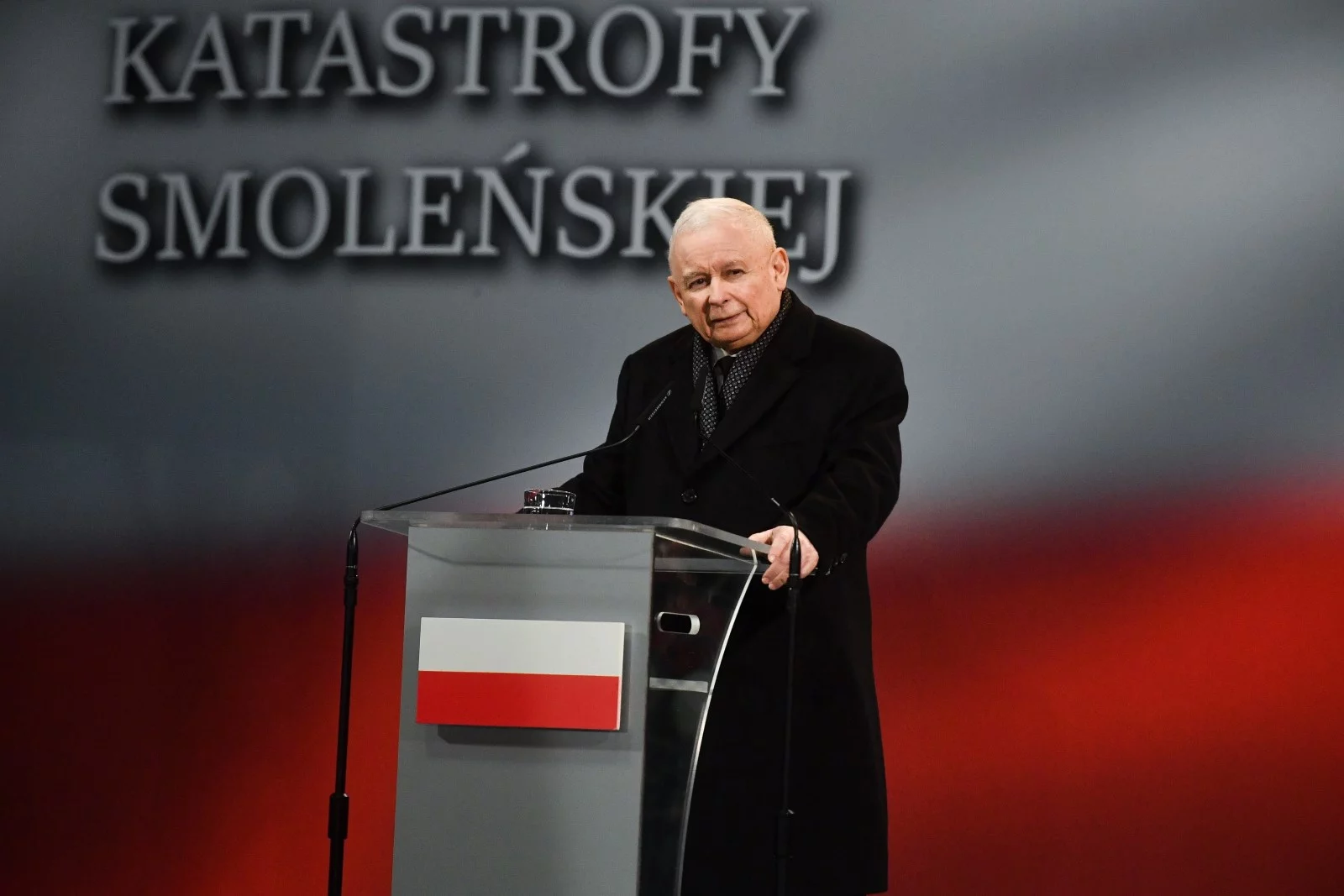 Jarosław Kaczyński podczas 13. rocznicy katastrofy smoleńskiej