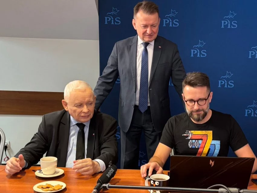 Jarosław Kaczyński, Mariusz Błaszczak i Radosław Fogiel