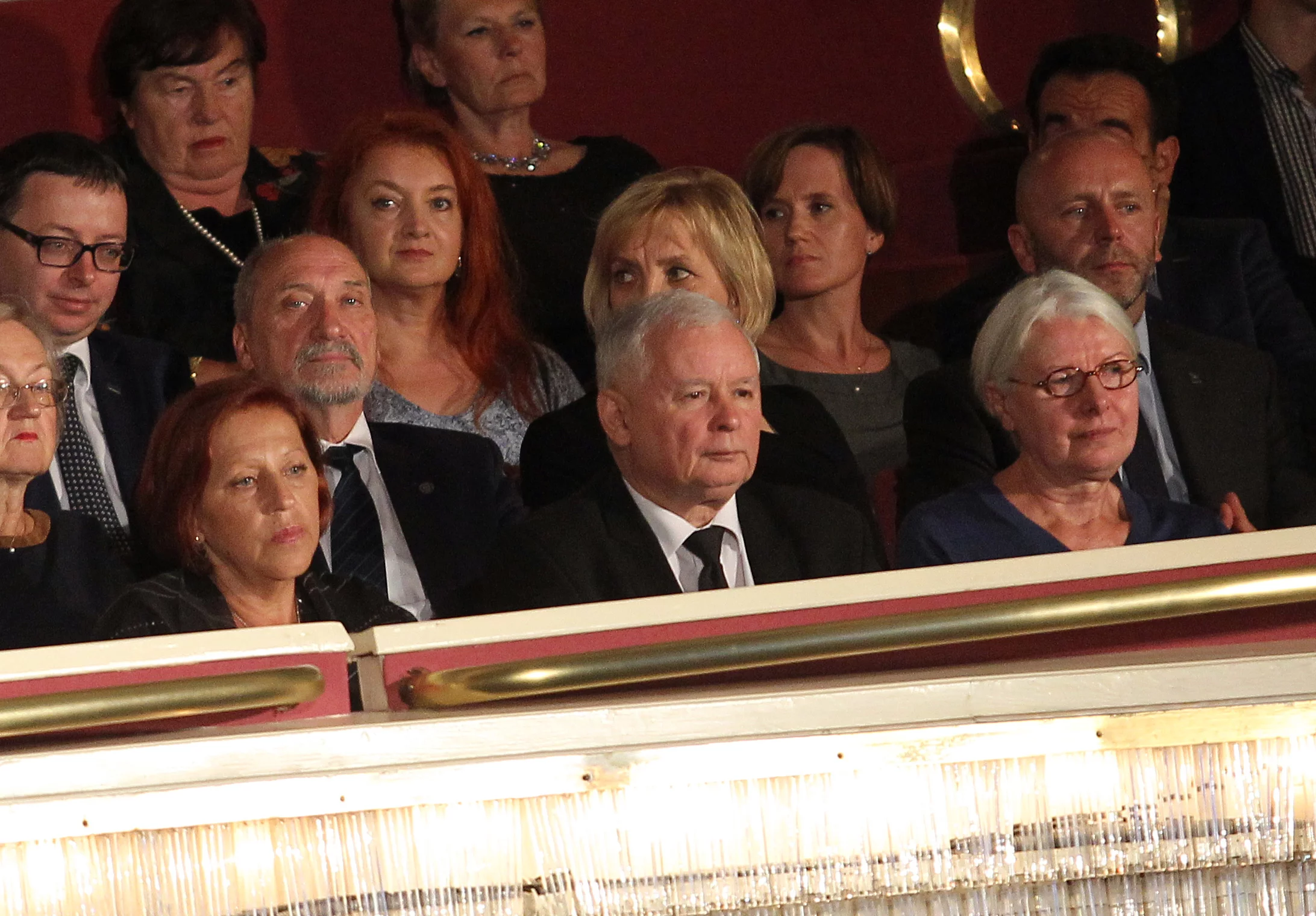 Jarosław Kaczyński na premierze filmu "Smoleńsk"