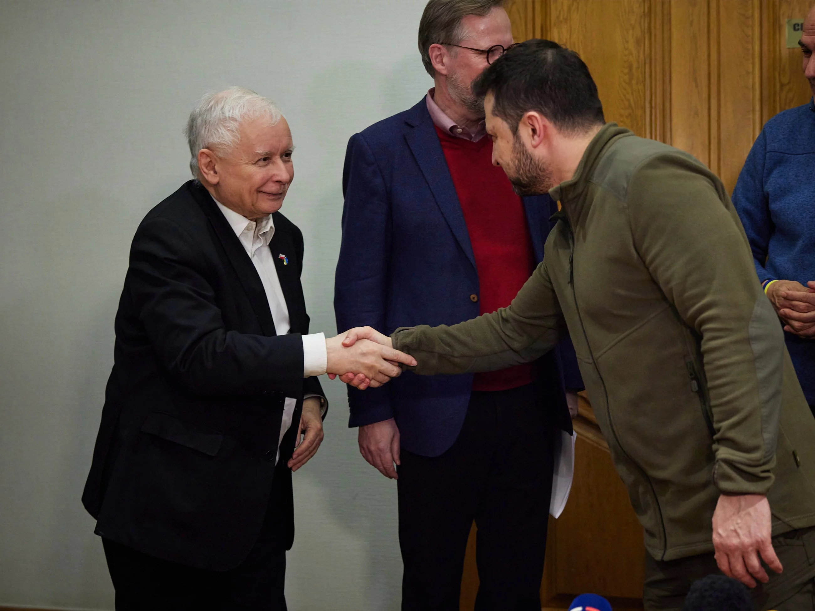 Jarosław Kaczyński i Wołodymyr Zełenski