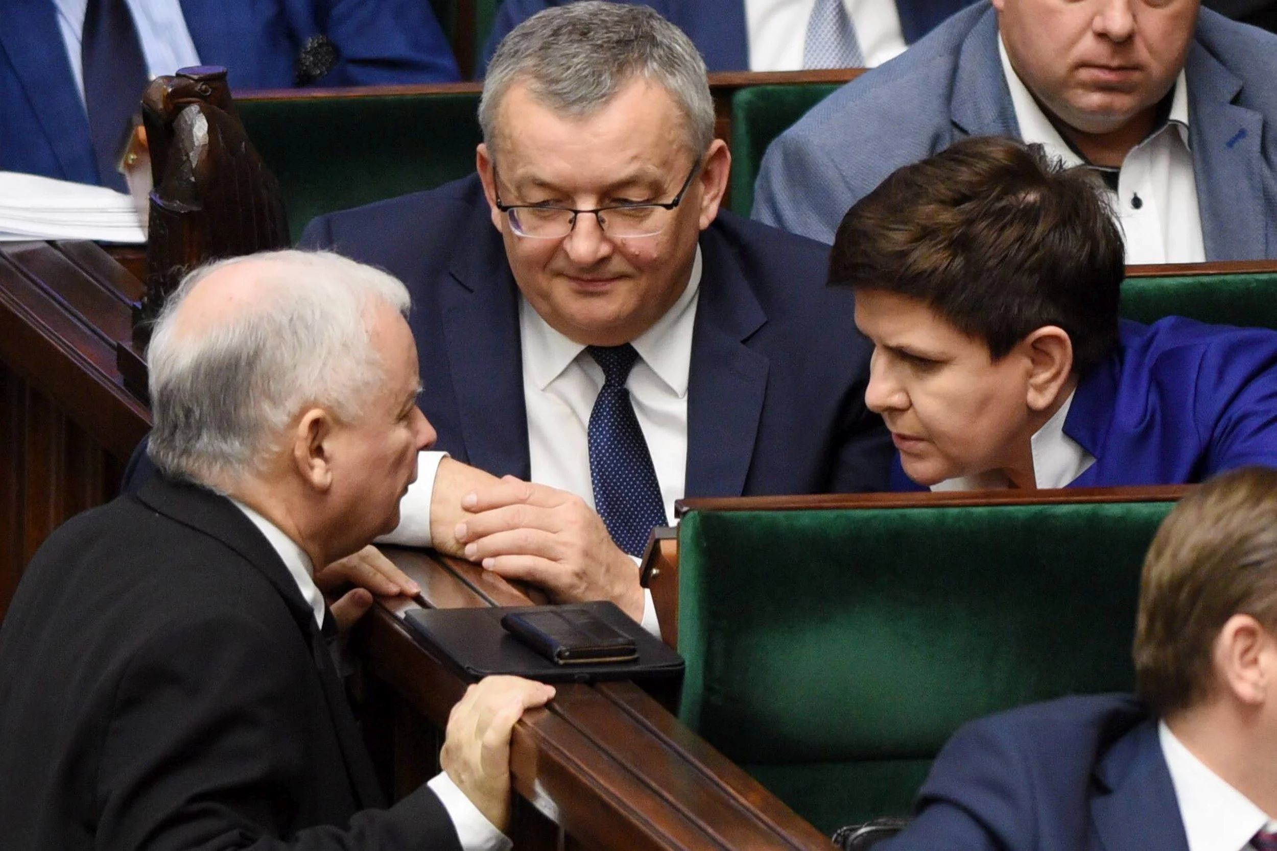 Jarosław Kaczyński i Beata Szydło w Sejmie