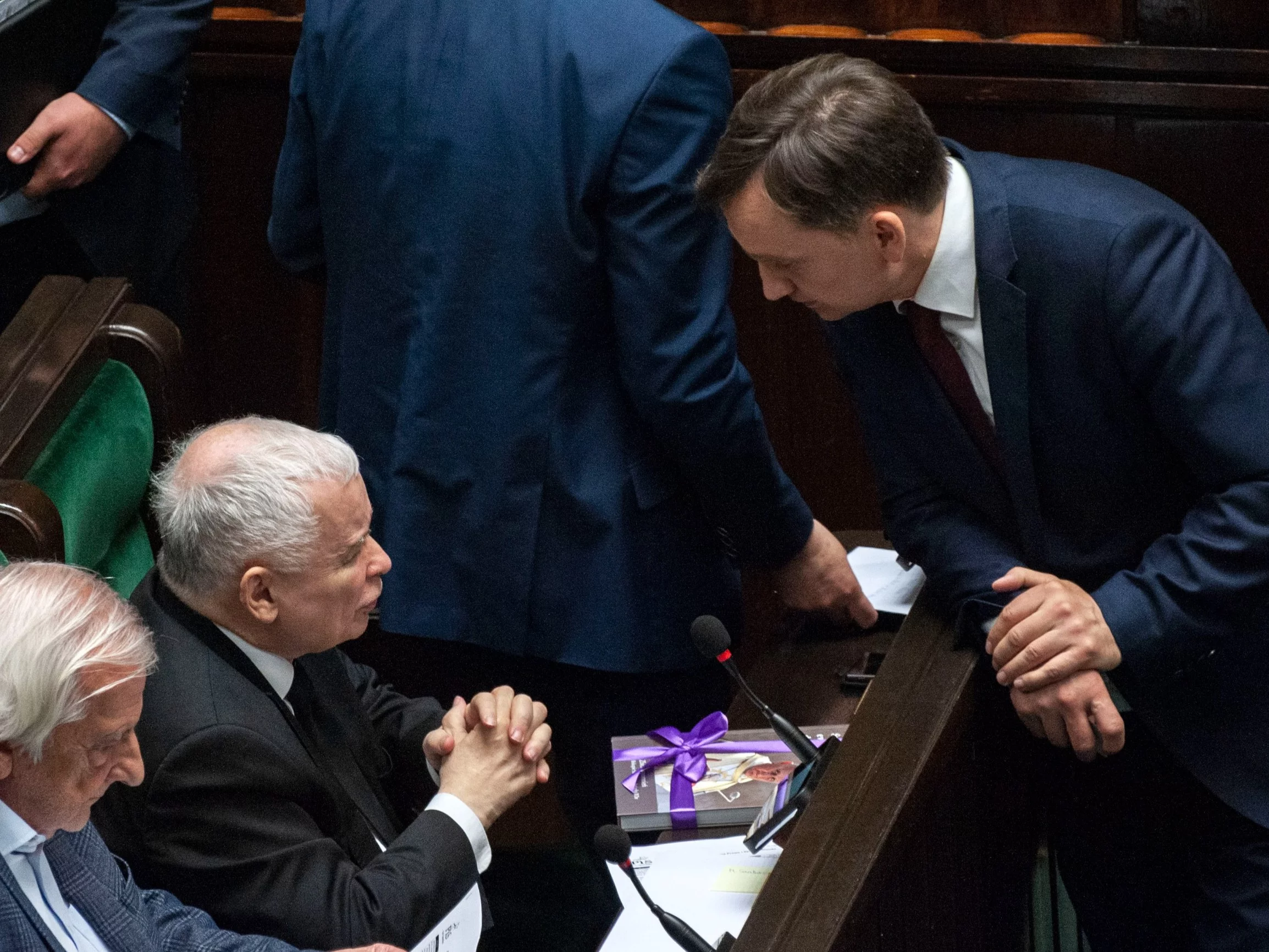 Zbigniew Ziobro i Jarosław Kaczyński w Sejmie