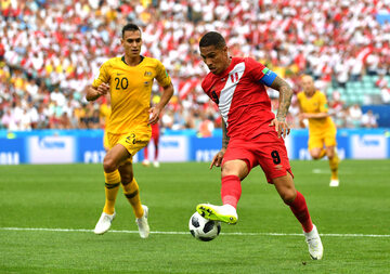Kadr z meczu Australia - Peru
